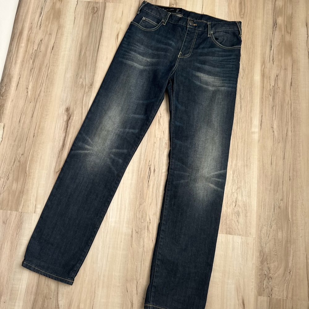 Armani Exchange Dark Blue Straight Jeans